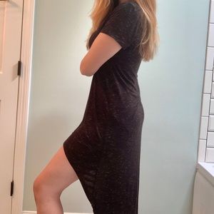 High Low heathered black dress